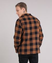 Jaqueta-Masculina-Xadrez-com-Bolsos-Caramelo-8883315-Caramelo_2