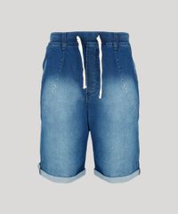 Bermuda-Jeans-Masculina-Reta-com-Cordao-Azul-Escuro-8766323-Azul_Escuro_5
