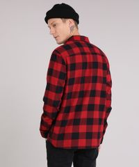 Camisa-Masculina-Xadrez-em-Flanela-com-Bolso-Manga-Longa-Vermelha-8623400-Vermelho_2