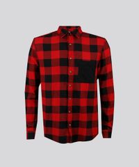 Camisa-Masculina-Xadrez-em-Flanela-com-Bolso-Manga-Longa-Vermelha-8623400-Vermelho_5