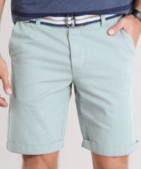 Bermuda-Masculina-Reta-com-Cinto-Cadarco-Listrado-com-Bolsos-Verde-Claro-8807656-Verde_Claro_4