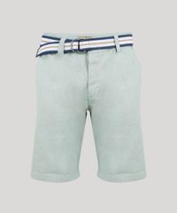 Bermuda-Masculina-Reta-com-Cinto-Cadarco-Listrado-com-Bolsos-Verde-Claro-8807656-Verde_Claro_5