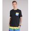 Camiseta-Masculina-com-Bolso-Estampado-Arco-Iris-Manga-Curta-Gola-Careca-Chumbo-9223915-Chumbo_1