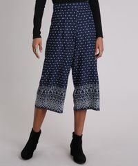 Calca-Feminina-Pantacourt-Estampada-Floral-Cintura-Alta-Azul-Marinho-8903330-Azul_Marinho_1