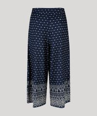 Calca-Feminina-Pantacourt-Estampada-Floral-Cintura-Alta-Azul-Marinho-8903330-Azul_Marinho_6