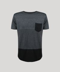 Camiseta-Masculina-Longa-com-Recorte-e-Bolso-Manga-Curta-Gola-Careca-Cinza-Mescla-Escuro-9153499-Cinza_Mescla_Escuro_5
