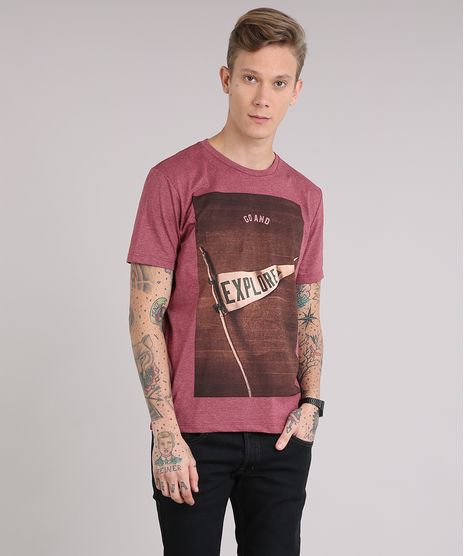 Camiseta-Masculina--Go-and-Explore--Manga-Curta-Gola-Careca-Vermelha-9149162-Vermelho_1