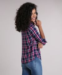 Camisa-Feminina-Xadrez-Manga-Longa-com-Renda-Azul-Marinho-9102851-Azul_Marinho_2