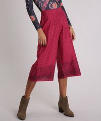 Calca-Feminina-Pantacourt-Estampada-Floral-Vinho-8903330-Vinho_1