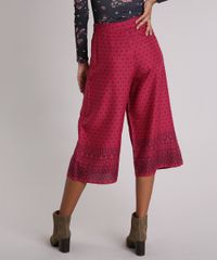 Calca-Feminina-Pantacourt-Estampada-Floral-Vinho-8903330-Vinho_2