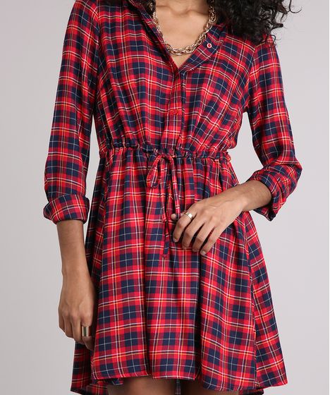 chemise xadrez feminina