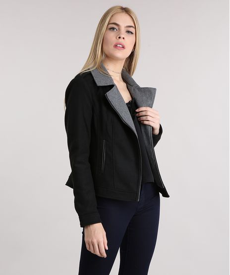 Jaqueta-Feminina-Biker-com-Gola-Cinza-em-La-Preta-8861399-Preto_1