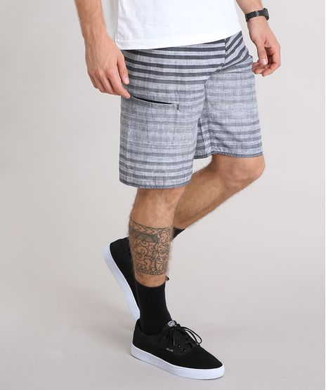 Bermuda-Surf-Masculina-Listrada-com-Bolso-Lateral-Cinza-9158603-Cinza_1