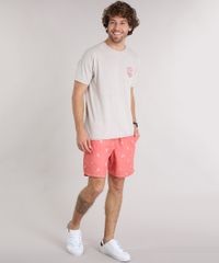 Bermuda-Masculina-Estampada-de-Coqueiros-com-Bolsos-Coral-9134184-Coral_3