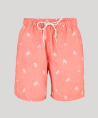 Bermuda-Masculina-Estampada-de-Coqueiros-com-Bolsos-Coral-9134184-Coral_5