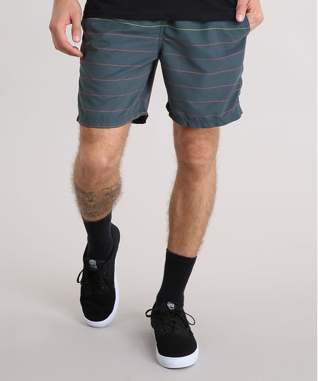 Bermuda-Masculina-Listrada-com-Bolsos-Chumbo-9134183-Chumbo_1