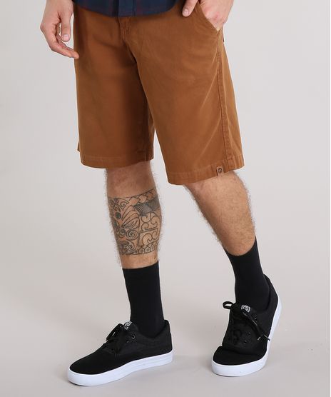 Bermuda-Masculina-Reta-Texturizada-com-Cordao-Caramelo-9130181-Caramelo_1