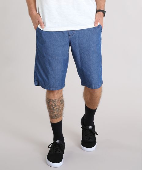 Bermuda-Jeans-Masculina-com-Cordao-e-Bolsos-Azul-Escuro-9117592-Azul_Escuro_1