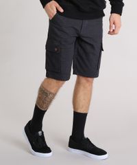 Bermuda-Masculina-Cargo-Listrado-com-Bolsos-Chumbo-9142179-Chumbo_1