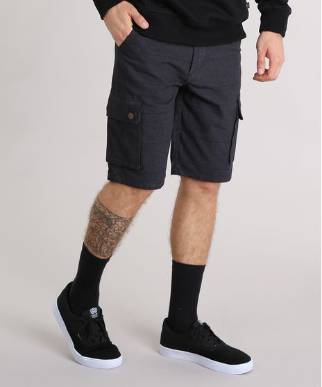 Bermuda-Masculina-Cargo-Listrado-com-Bolsos-Chumbo-9142179-Chumbo_1