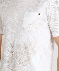 Camiseta-Masculina-Estampada-de-Folhagem-com-Bolso-Manga-Curta-Gola-Careca--Off-White-8905743-Off_White_4