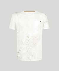 Camiseta-Masculina-Estampada-de-Folhagem-com-Bolso-Manga-Curta-Gola-Careca--Off-White-8905743-Off_White_5