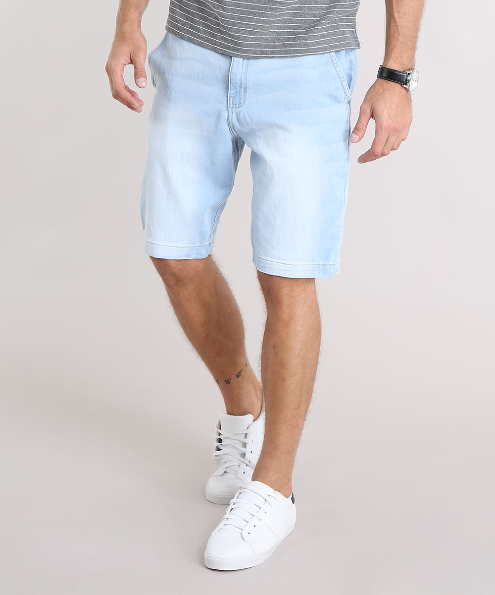 shorts jeans claro masculino