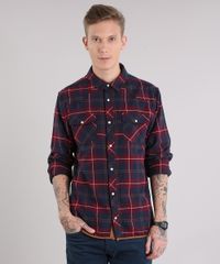 Camisa-Masculina-Xadrez-em-Flanela-com-Suede-Manga-Longa-Azul-Marinho-8886269-Azul_Marinho_1