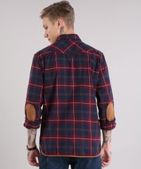 Camisa-Masculina-Xadrez-em-Flanela-com-Suede-Manga-Longa-Azul-Marinho-8886269-Azul_Marinho_2