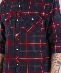 Camisa-Masculina-Xadrez-em-Flanela-com-Suede-Manga-Longa-Azul-Marinho-8886269-Azul_Marinho_4