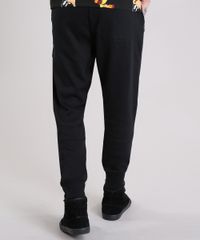 Calca-Masculina-Jogger-em-Moletom-com-Bolsos-e-Ziper-Preta-8862130-Preto_2