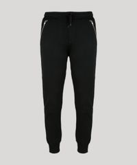 Calca-Masculina-Jogger-em-Moletom-com-Bolsos-e-Ziper-Preta-8862130-Preto_5