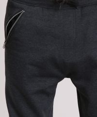 Calca-Masculina-Jogger-em-Moletom-com-Bolsos-e-Ziper-Cinza-Mescla-Escuro-8862130-Cinza_Mescla_Escuro_4 Calca-Masculina-Jogger-em-Moletom-com-Bolsos-e-Ziper-Cinza-Mescla-Escuro-8862130-Cinza_Mescla_Escuro_4
