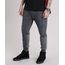 Calca-Masculina-Jogger-em-Moletom-com-Bolsos-e-Ziper-Cinza-Mescla-Escuro-8834560-Cinza_Mescla_Escuro_1