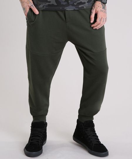 Calca-Masculina-Jogger-em-Moletom-com-Bolsos-e-Ziper-Verde-Militar-8834566-Verde_Militar_1 Calca-Masculina-Jogger-em-Moletom-com-Bolsos-e-Ziper-Verde-Militar-8834566-Verde_Militar_1