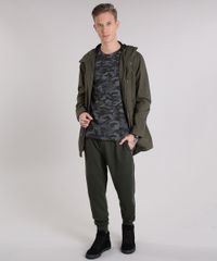 Calca-Masculina-Jogger-em-Moletom-com-Bolsos-e-Ziper-Verde-Militar-8834566-Verde_Militar_3