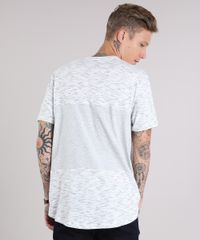 Camiseta-Masculina-Recortes-com-Bolso-Manga-Curta-Gola-Careca-Cinza-Mescla-Claro-9147926-Cinza_Mescla_Claro_2