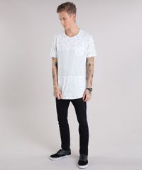 Camiseta-Masculina-Recortes-com-Bolso-Manga-Curta-Gola-Careca-Cinza-Mescla-Claro-9147926-Cinza_Mescla_Claro_3