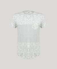 Camiseta-Masculina-Recortes-com-Bolso-Manga-Curta-Gola-Careca-Cinza-Mescla-Claro-9147926-Cinza_Mescla_Claro_5