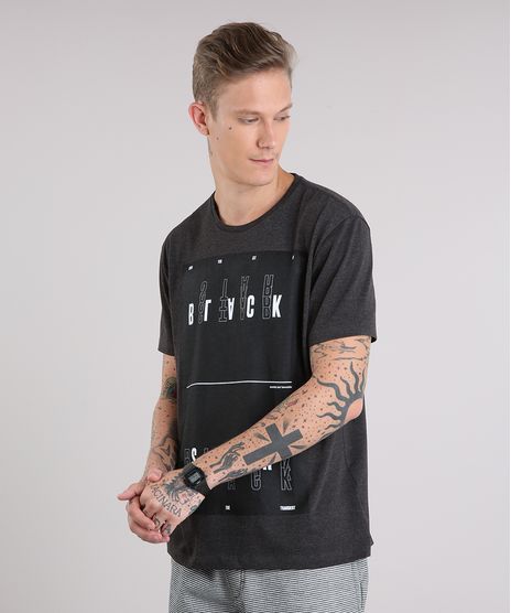 Camiseta-Masculina--Black-Star--Manga-Curta-Gola-Careca-Cinza-Mescla-Escuro-9102768-Cinza_Mescla_Escuro_1