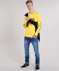 Camiseta-Masculina-NASA-Manga-Longa-Gola-Redonda-Amarela-9151473-Amarelo_3
