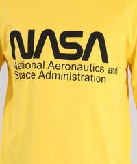 Camiseta-Masculina-NASA-Manga-Longa-Gola-Redonda-Amarela-9151473-Amarelo_4