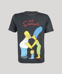 Camiseta-Masculina-Homer-e-Marge-Os-Simpsons-Manga-Curta-Gola-Careca-Cinza-Mescla-Escuro-9150168-Cinza_Mescla_Escuro_5