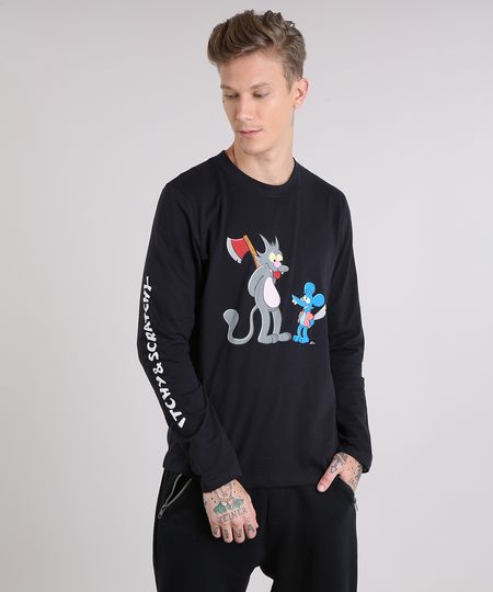 Camiseta-Masculina-Comichao-e-Cocadinha-Os-Simpsons-Manga-Longa-Gola-Careca-Preta-9151465-Preto_1 Camiseta-Masculina-Comichao-e-Cocadinha-Os-Simpsons-Manga-Longa-Gola-Careca-Preta-9151465-Preto_1
