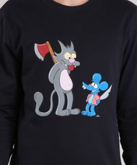 Camiseta-Masculina-Comichao-e-Cocadinha-Os-Simpsons-Manga-Longa-Gola-Careca-Preta-9151465-Preto_4