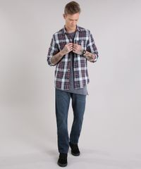 Camisa-Masculina-Xadrez-com-Bolso-Manga-Longa-Off-White-8886528-Off_White_3 Camisa-Masculina-Xadrez-com-Bolso-Manga-Longa-Off-White-8886528-Off_White_3