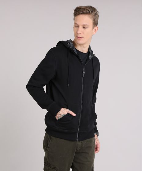 Blusao-Masculino-em-Moletom-com-Capuz-com-Forro-Estampado-Camuflado-Manga-Longa-Preto-8852550-Preto_1