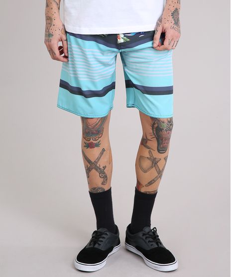 Bermuda-Surf-Masculina-com-Estampa-de-Folhagem-Verde-Claro-9158464-Verde_Claro_1