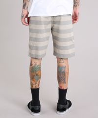 Bermuda-Masculina-Listrada-com-Bolsos-Kaki-9108827-Kaki_2
