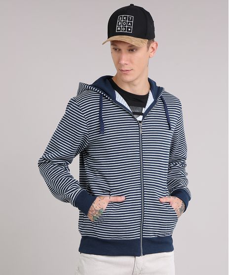 Blusao-Masculino-Listrado-Basico-em-Moletom-com-Capuz-Azul-Marinho-8828958-Azul_Marinho_1